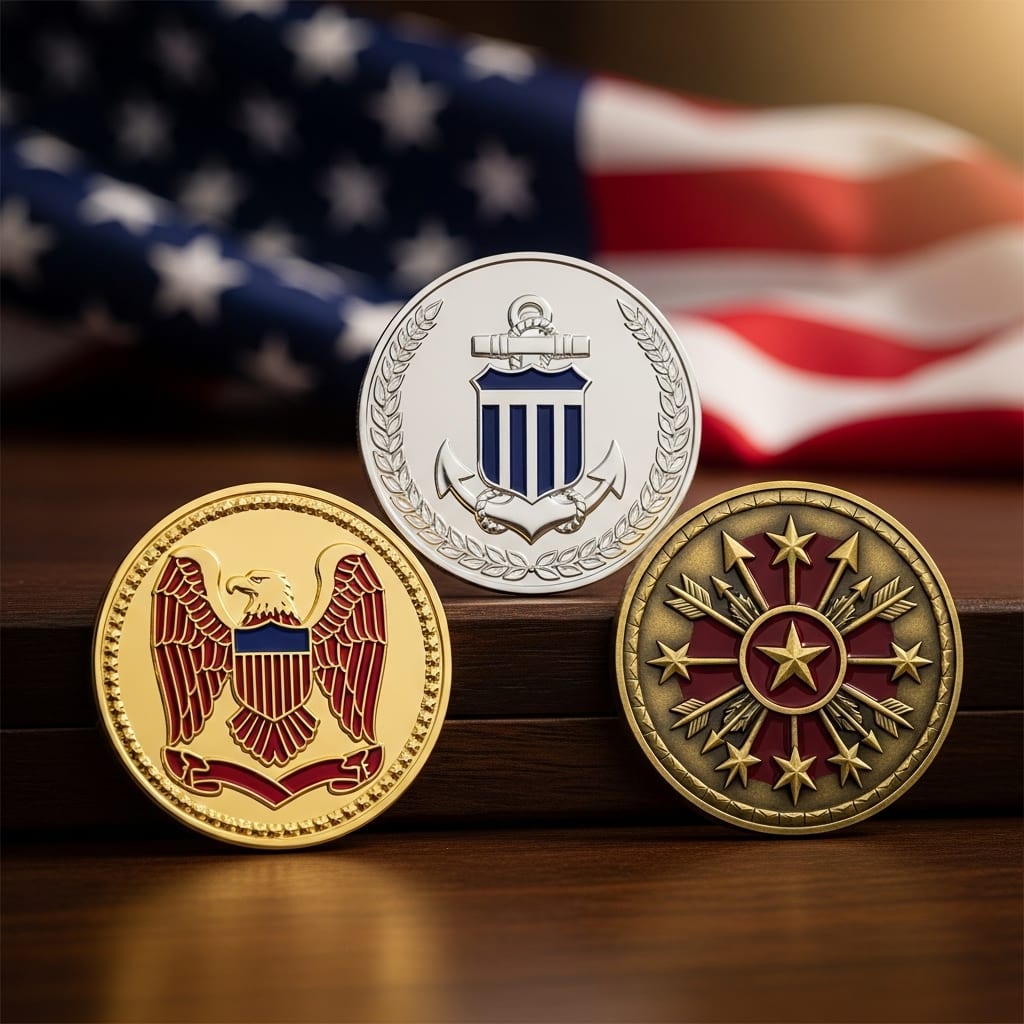 Three Finish Challenge Coins
