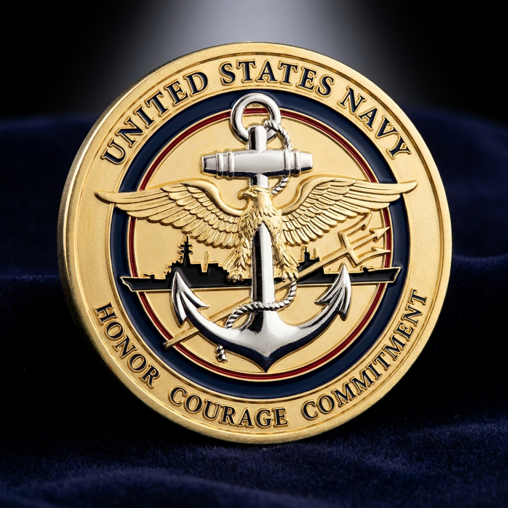 Custom US Navy challenge coin
