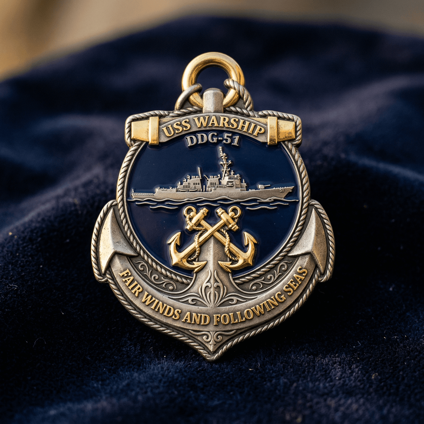 Navy Anchor Coin